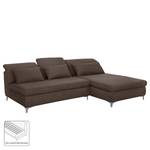 Ecksofa Rockford II Webstoff Muskat - Longchair davorstehend rechts