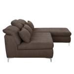 Ecksofa Rockford II Webstoff Muskat - Longchair davorstehend rechts