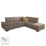 Ecksofa Rockville Microfaser Schlamm - Longchair davorstehend rechts