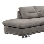 Ecksofa Rollin Microfaser - Cappuccino - Ottomane davorstehend links - Schlaffunktion - Bettkasten