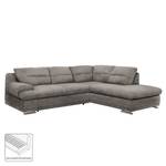 Ecksofa Rollin Microfaser - Cappuccino - Ottomane davorstehend rechts - Schlaffunktion - Bettkasten