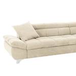 Ecksofa Rosala Microfaser - Hellbeige - Ottomane davorstehend rechts - Keine Funktion