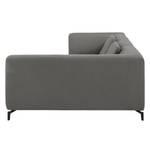 Ecksofa Rosewood Webstoff Rauchgrau - Ottomane davorstehend rechts - Mit Hocker