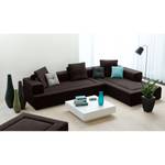 Modulares Sofa Roxbury II Webstoff Stoff Kiara: Schwarz-Braun - 300 x 64 cm