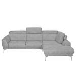 Ecksofa Ryley Kunstleder Antiklederlook - Granit - Longchair davorstehend rechts