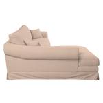 Ecksofa Saltum Webstoff Rosa - Longchair davorstehend links