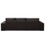 Ecksofa Seaton Webstoff - Dunkelbraun - Longchair davorstehend links