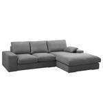 Ecksofa Seaton Webstoff - Platin - Longchair davorstehend rechts