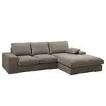 Ecksofa Seaton Webstoff - Sandgrau - Longchair davorstehend rechts