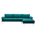 Ecksofa Seattle II Longchair/Ottomane davorstehend rechts - Petrol