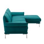 Ecksofa Seattle II Longchair/Ottomane davorstehend rechts - Petrol