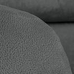 Canapé d'angle Seymore Microfibre - Gris - Méridienne courte à gauche (vue de face)