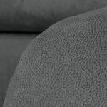 Canapé d'angle Seymore Microfibre - Gris - Méridienne courte à droite (vue de face)