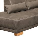 Ecksofa Seymoure Microfaser Havanna - Longchair davorstehend links - Keine Funktion