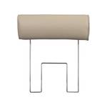 Hoekbank Sharon echt leer - Beige - Longchair vooraanzicht links - Met hoofdsteun