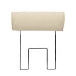 Hoekbank Sharon beige geweven stof - longchair vooraanzicht links - met 2 hoofdsteunen