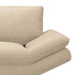 Hoekbank Sharon beige geweven stof - longchair vooraanzicht links - zonder hoofdsteunen