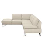 Ecksofa Silvano I Webstoff Beige - Longchair davorstehend links - Ohne Kopfstütze