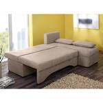 Ecksofa Siralo (mit Schlaffunktion) Microfaser Beige - Longchair beidseitig montierbar