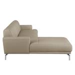 Ecksofa Sisto II Echtleder Echtleder - Taupe - Longchair davorstehend links