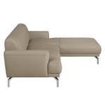 Ecksofa Sisto II Echtleder Taupe - Longchair davorstehend rechts