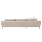 Ecksofa Smoky Bay Webstoff - Kaschmir - Longchair davorstehend links - Armlehne verstellbar