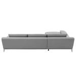 Ecksofa Smoky Bay Webstoff - Platin - Longchair davorstehend links - Keine Funktion