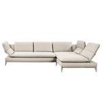 Ecksofa Smoky Bay Webstoff - Kaschmir - Longchair davorstehend rechts - Armlehne verstellbar