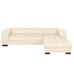 Ecksofa Soliera (mit Schlaffunktion) Echtleder - Beige - Longchair davorstehend rechts - Relaxfunktion