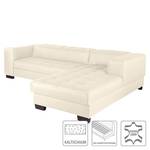 Ecksofa Soliera (mit Schlaffunktion) Echtleder - Beige - Longchair davorstehend rechts - Schlaffunktion