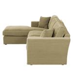 Ecksofa Sorini Webstoff Longchair davorstehend links - Khaki