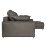 Canapé d'angle Stonda Microfibre - Gris foncé