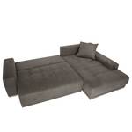 Canapé d'angle Stonda Microfibre - Gris foncé