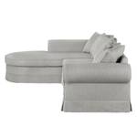 Ecksofa Summer Romance Webstoff Grau - Longchair davorstehend links