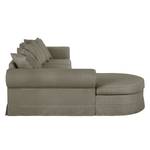 Hoekbank Summer Romance geweven stof - Taupe - Longchair vooraanzicht links