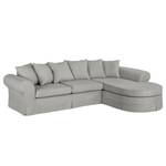 Ecksofa Summer Romance Webstoff Grau - Longchair davorstehend rechts