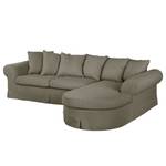 Ecksofa Summer Romance Webstoff Taupe - Longchair davorstehend rechts