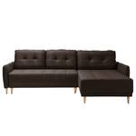 Ecksofa Sundance (mit Schlaffunktion) Espresso - Longchair davorstehend rechts