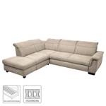 Ecksofa Sunny Corner Webstoff - Webstoff Cody: Beige - Ottomane davorstehend links - Ohne Schlaffunktion