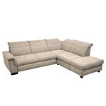 Ecksofa Sunny Corner Webstoff - Webstoff Cody: Beige - Ottomane davorstehend rechts - Mit Schlaffunktion