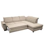 Ecksofa Sunny Corner Webstoff - Webstoff Cody: Beige - Ottomane davorstehend rechts - Mit Schlaffunktion