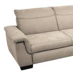 Canapé d’angle Sunny Corner Tissu structuré - Tissu Cody: Beige - Méridienne longue à droite (vue de face) - Sans fonction couchage