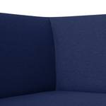 Ecksofa Sydney Webstoff Stoff Lotana: Blau - Ottomane davorstehend links