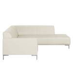 Ecksofa Sydney Webstoff Stoff Lotana: Hellbeige - Ottomane davorstehend rechts