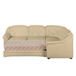 Ecksofa Tamba (mit Schlaffunktion) Kunstleder - Beige - Schlaffunktion davorstehend links