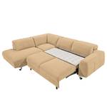 Ecksofa Tofty (mit Schlaffunktion) Microfaser - Beige - Longchair davorstehend links