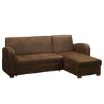 Ecksofa Tullow (mit Schlaffunktion) Braun - Longchair davorstehend rechts