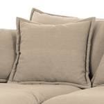 Ecksofa Valby Baumwollstoff Beige - Longchair davorstehend links