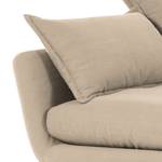 Hoekbank Valby katoen - Beige - Longchair vooraanzicht links