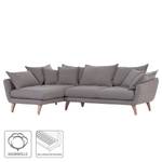 Ecksofa Valby Baumwollstoff Grau - Longchair davorstehend links